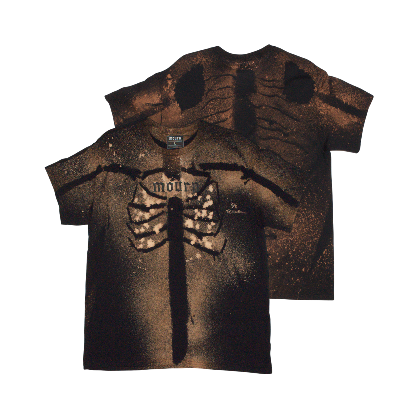 (1 of 5 collection) hand-signed bleached t-shirt