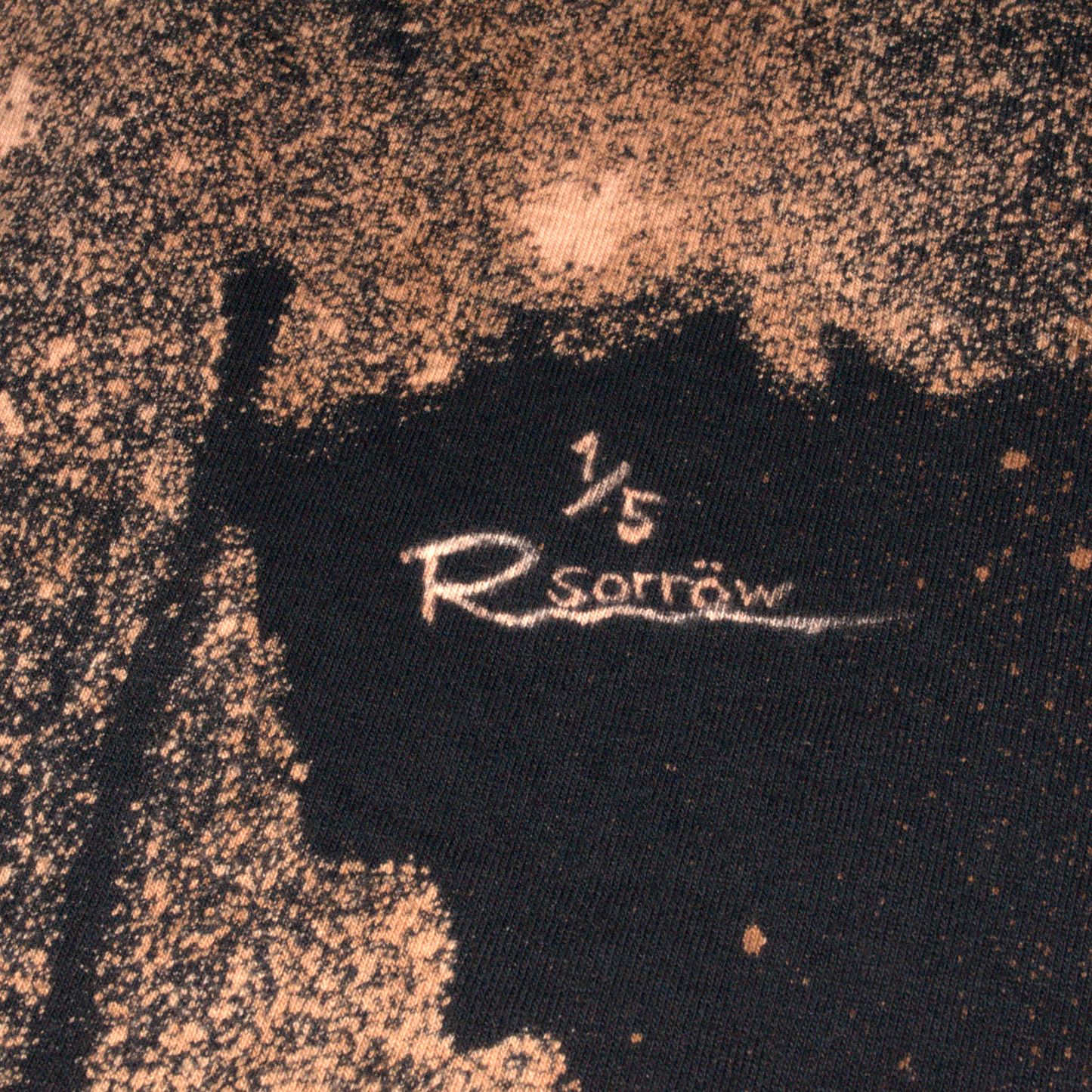 (1 of 5 collection) hand-signed bleached t-shirt