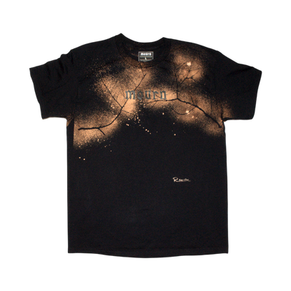 hand-signed bleached t-shirt (chest design)