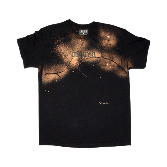 hand-signed bleached t-shirt (chest design)